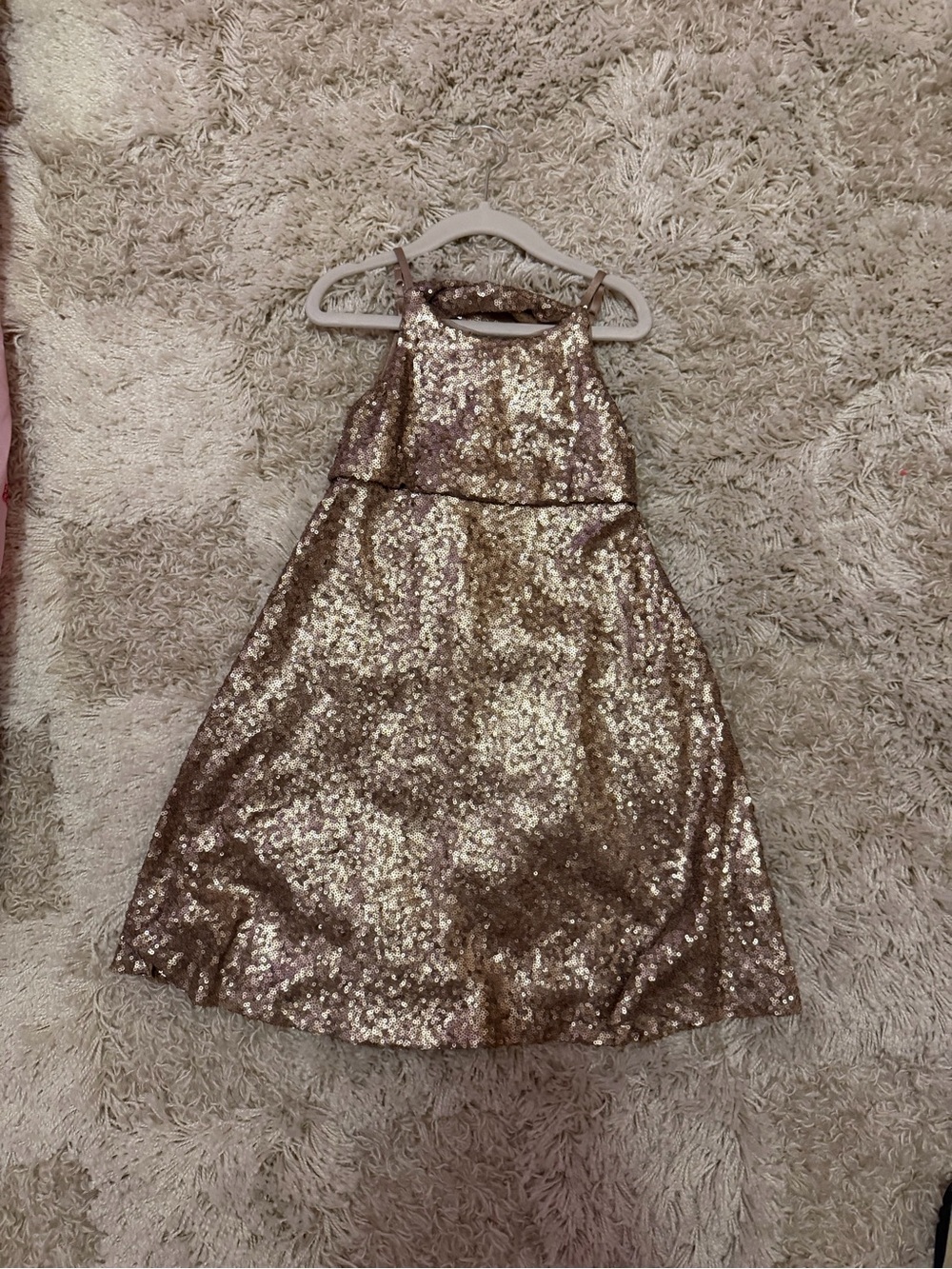Revelry Girls' Sequined Dress in Rose